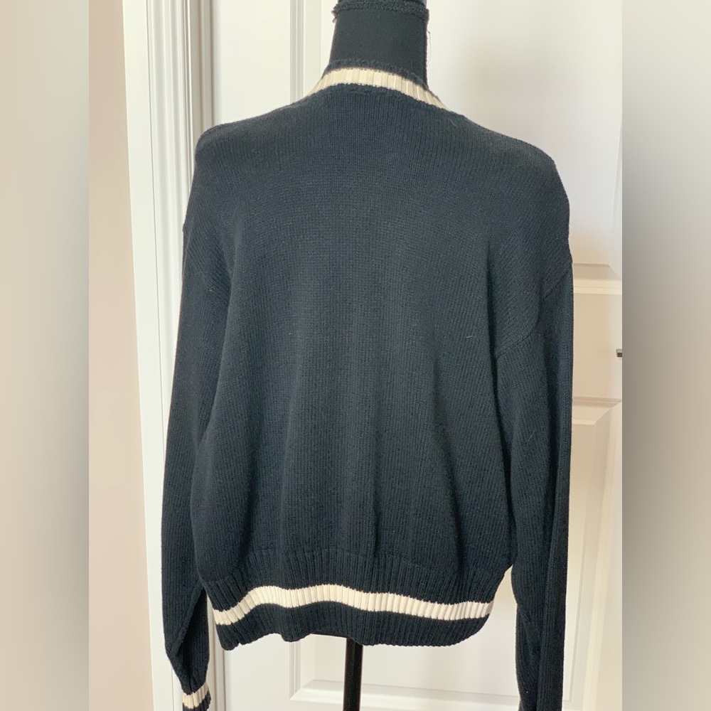 Liz Claiborne Black and White Cardigan Sweater - Picture 3 of 4